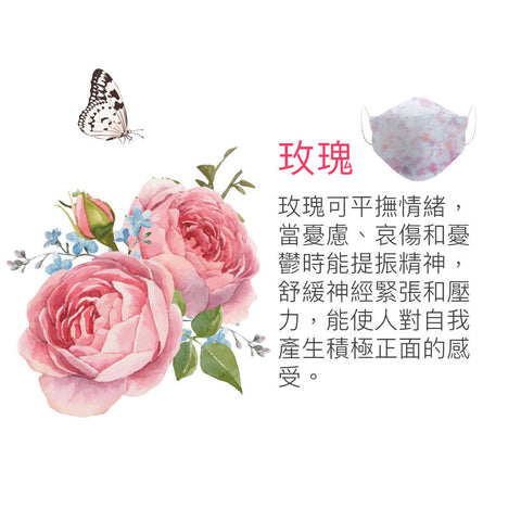 玫瑰芳香韓式KF94立體醫療口罩 5入/盒